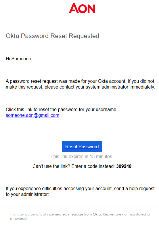 Image of the email you should have received